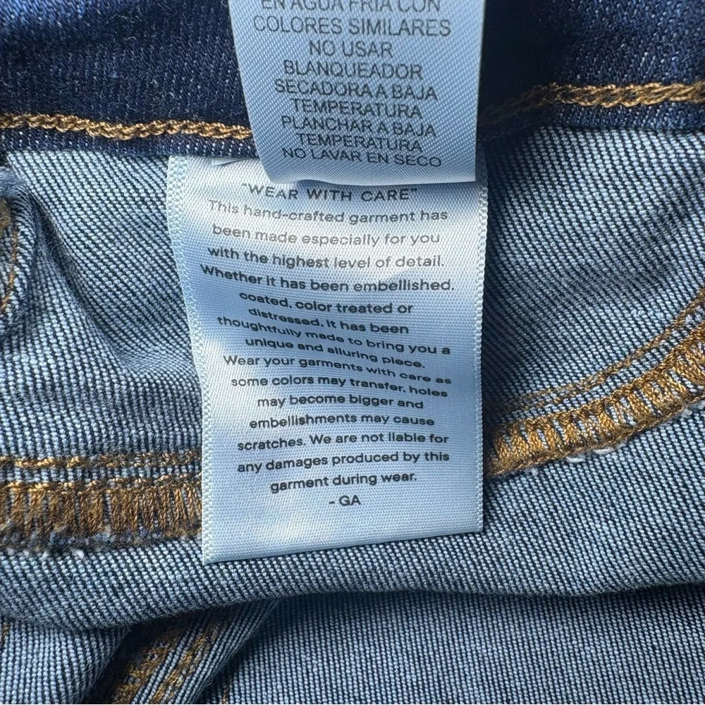 Good American Women's Power Stretch Pull On Straight Jeans Blue Size M - Picture 9 of 10